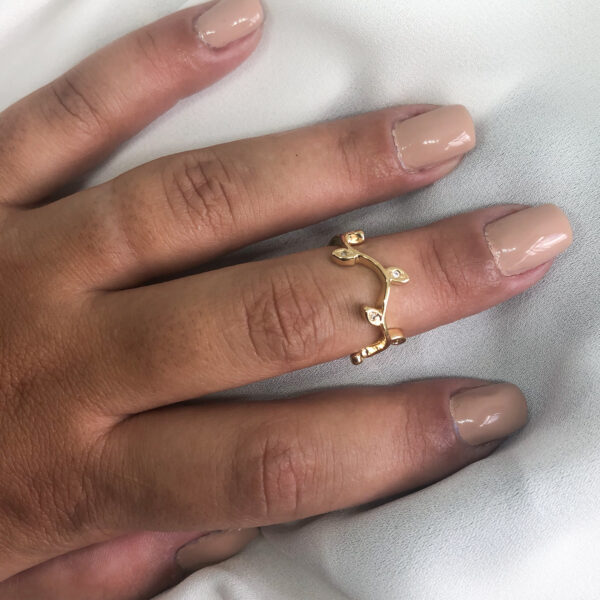 Anel Falange Karlotta Lais Folheado Ouro 18K