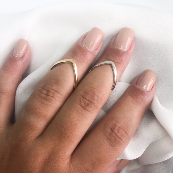 Anel Falange Karlotta Talita Folheado Ouro 18K