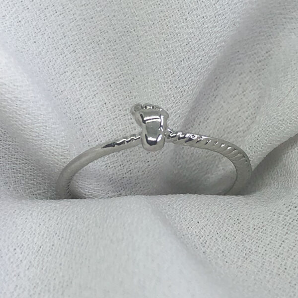 Anel Falange Karlotta Maria Folheado Rodio Branco