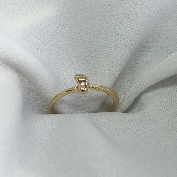 Anel Falange Karlotta Maria Folheado Ouro 18K