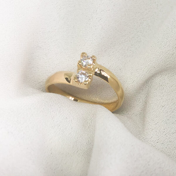 Anel Falange Karlotta Karen Folheado Ouro 18K