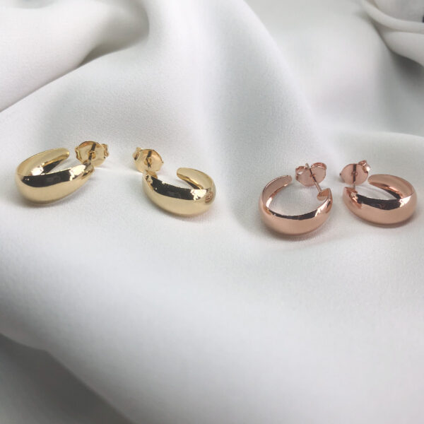 Brinco de Argola Luciana Folheado Ouro Rosé 18K