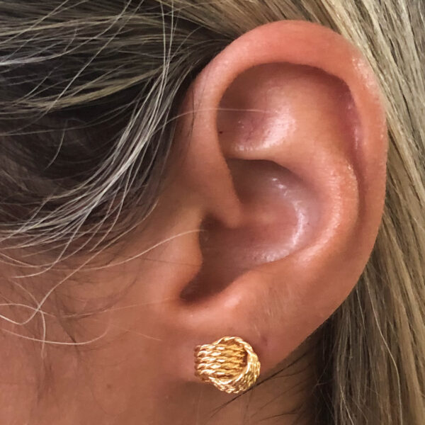 Brinco Karlotta Norielle Nó Folheado Ouro 18K