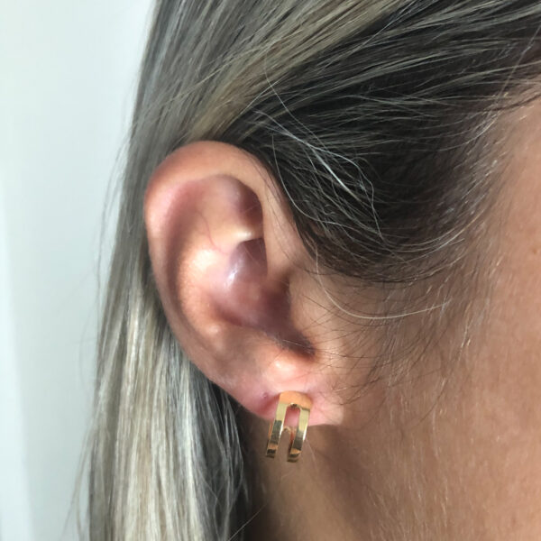 Brinco de Argola Karen Folheado Ouro 18K