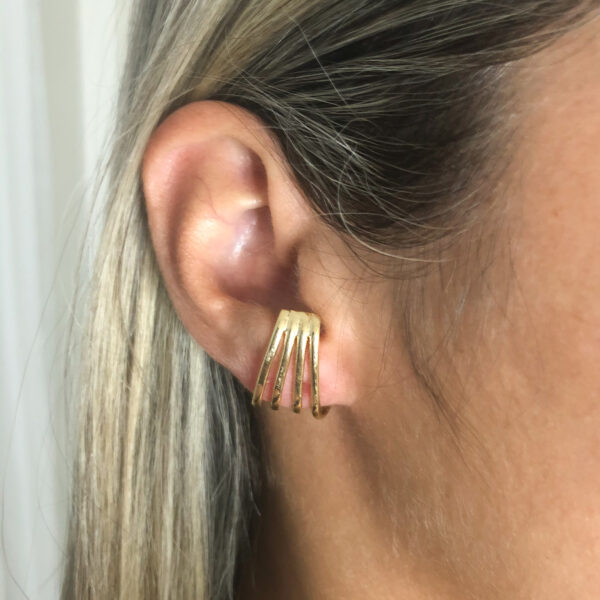 Brinco Karlotta Roberta Folheado Ouro 18K