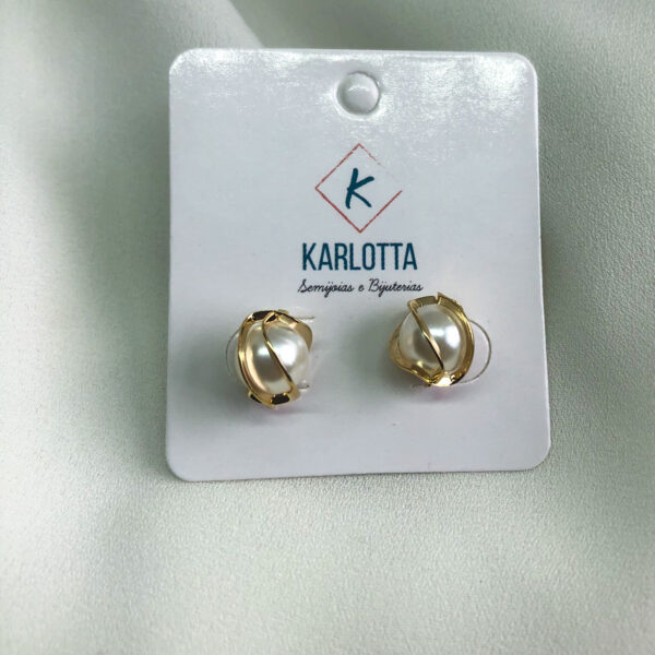 Brinco Karlotta Ariel Folheado Ouro 18K