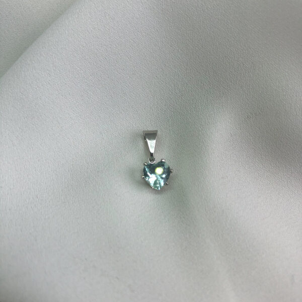 Pingente Karlotta Mariana Coração com Zircônia Folheado Rodio Branco