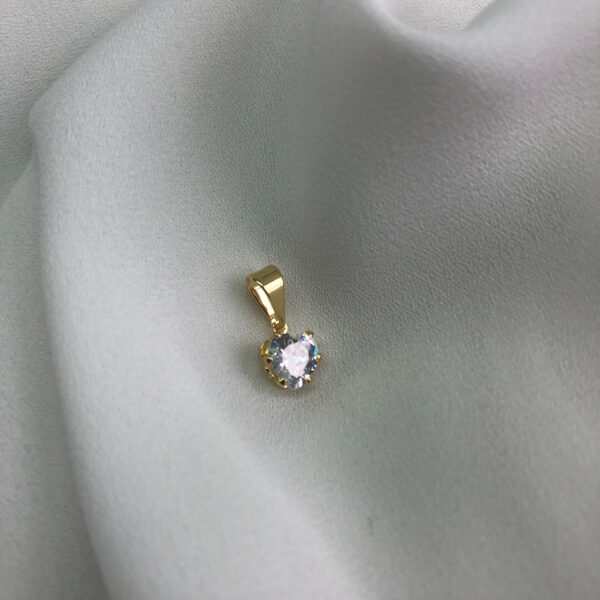 Pingente Karlotta Mariana Coração com Zircônia Folheado Ouro 18K