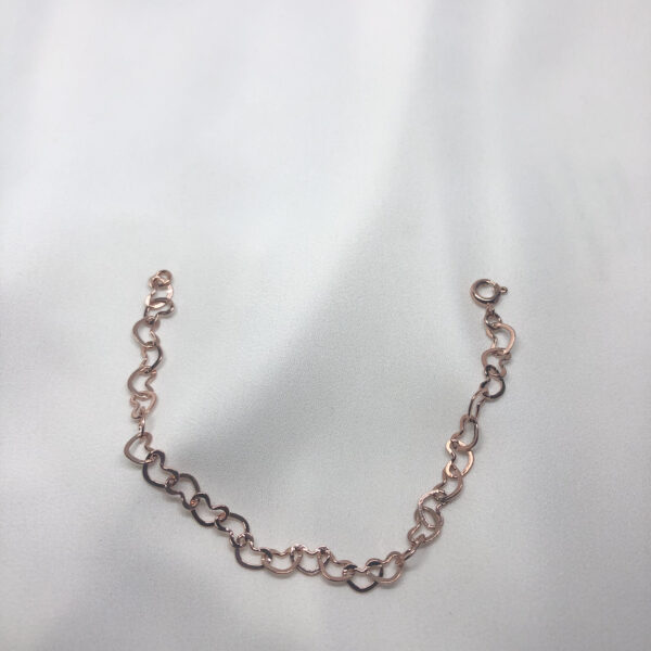 Pulseira Karlotta Laura Coração Folheado Ouro Rosé 18K