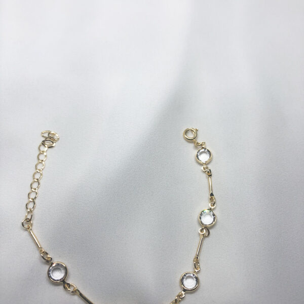 Pulseira Karlotta Cristal Folheado Ouro 18K