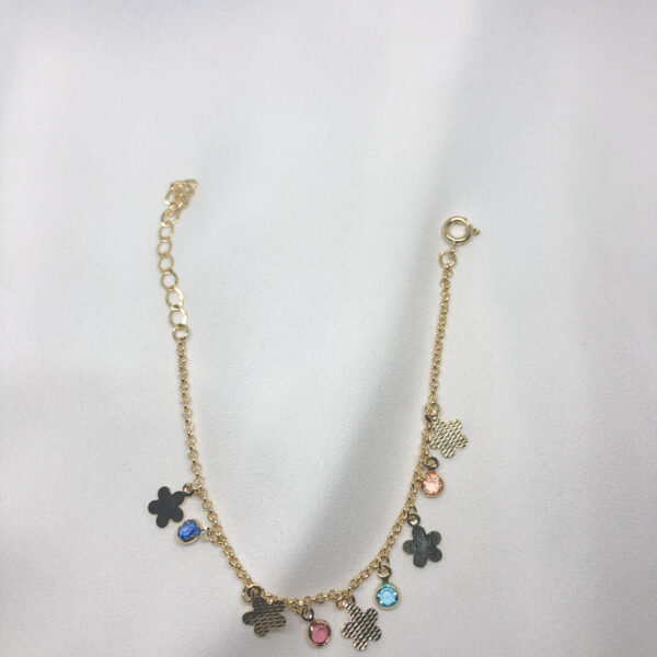 Pulseira Karlotta Flor Folheado Ouro 18K