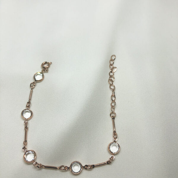 Pulseira Karlotta Cristal Folheado Ouro Rosé 18K