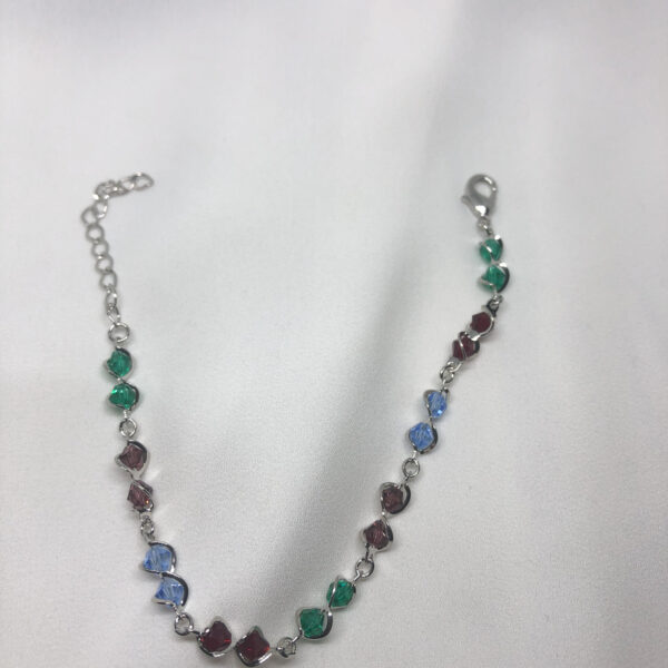 Pulseira Karlotta Ana Folheado Rodio Branco