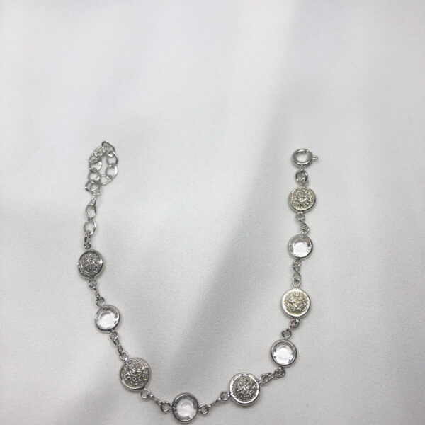 Pulseira Karlotta Tânia Folheado Rodio Branco