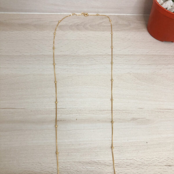 Colar Karlotta Bianca Folheado Ouro 18K