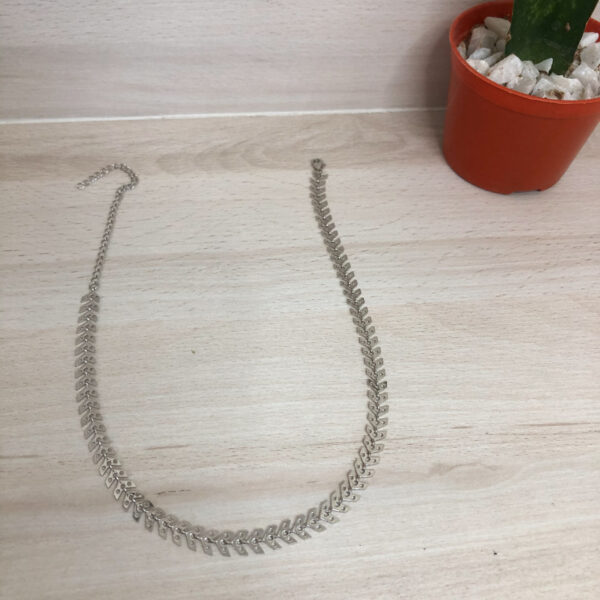 Chocker Karlotta Juliette Folheado Rodio Branco