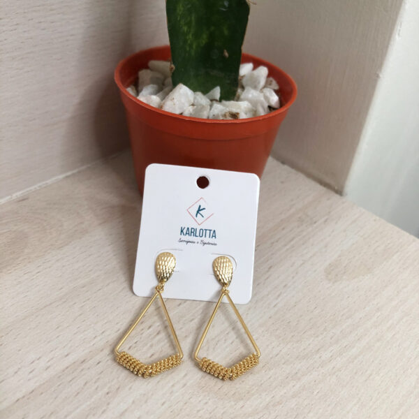Brinco Karlotta Camile Folheado Ouro 18K
