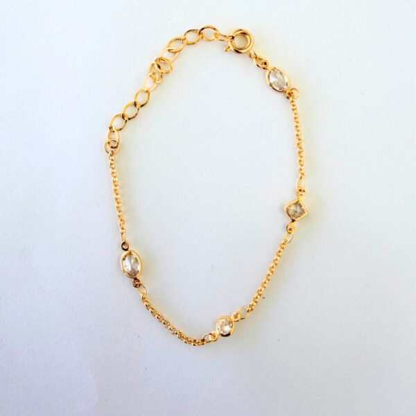 Pulseira Karlotta Pérola Sintética Banhado a Ouro 18k