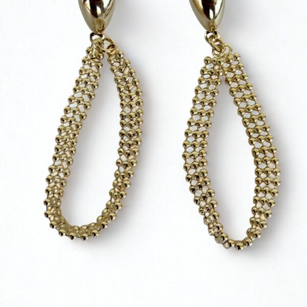 Brinco Karlotta Francisca Gota com Bolinhas Banhado Ouro 18k