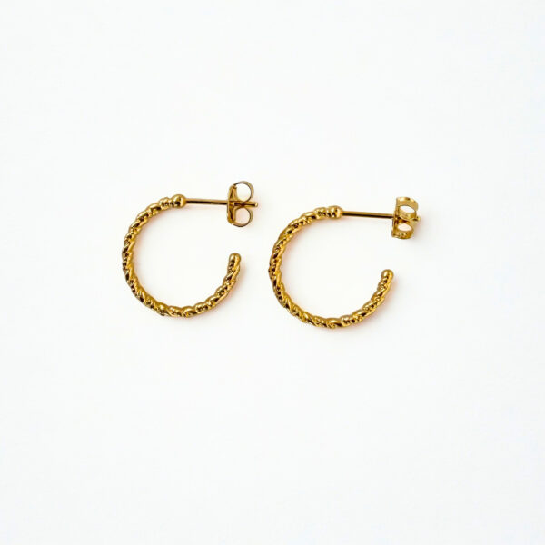 Brinco Karlotta Eliete Argola Banhado a Ouro 18k