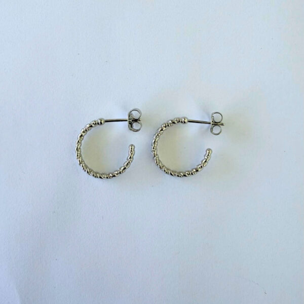 Brinco Karlotta Eliete Argola Banhado a Ródio