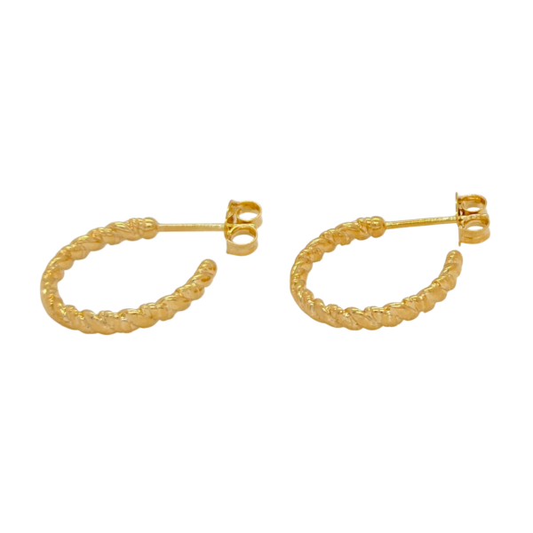 Brinco Karlotta Eliete Argola Banhado a Ouro 18k